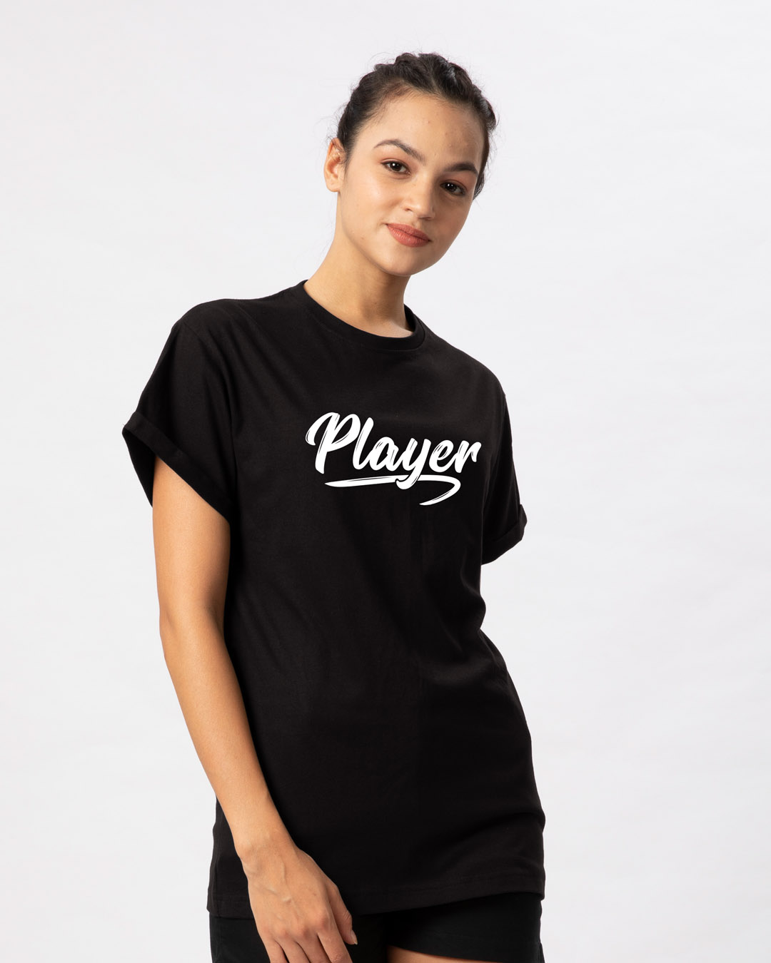Shop Player Typography Boyfriend T-Shirt-Back