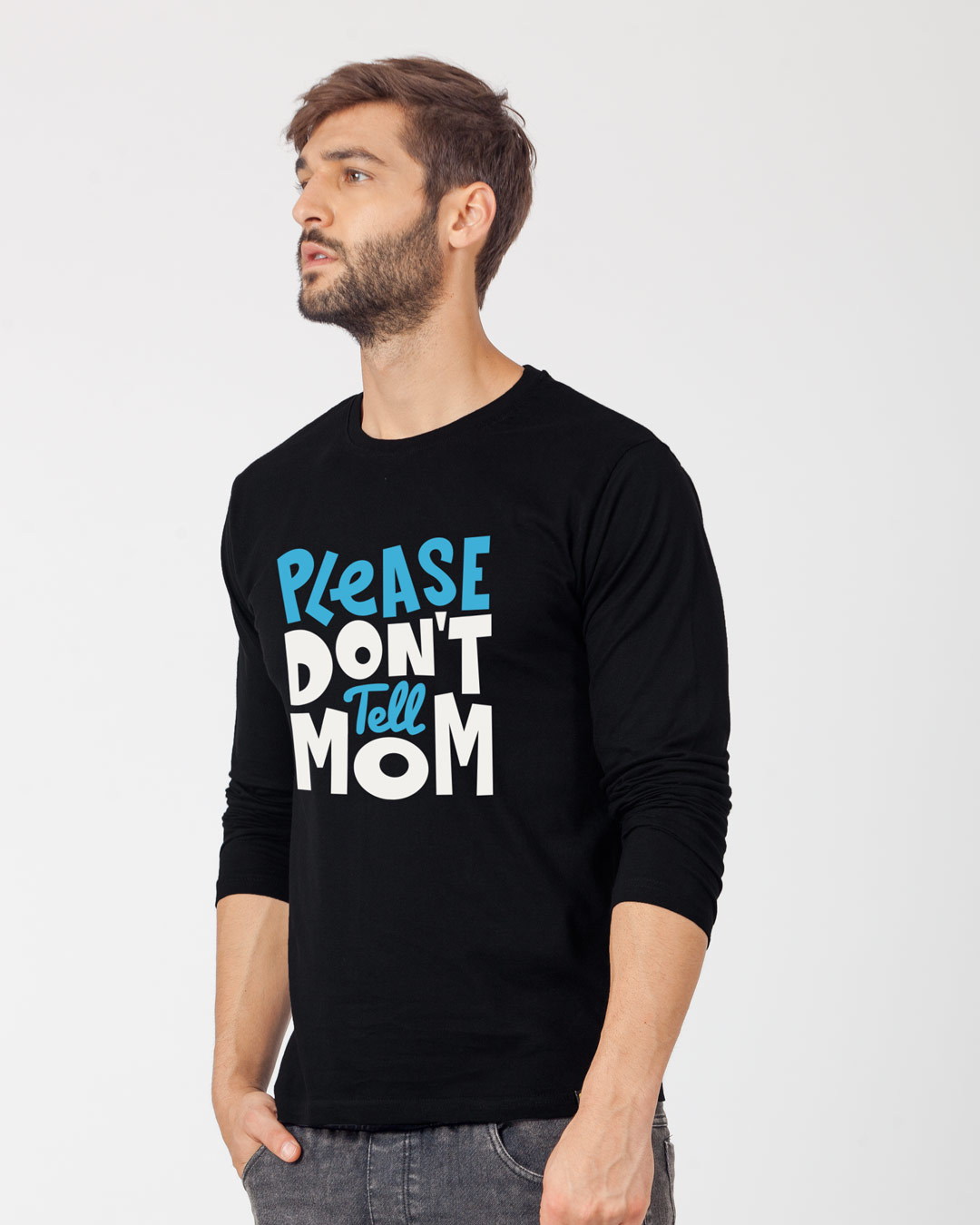 Shop Please Don't Tell Mom Full Sleeve T-Shirt-Back