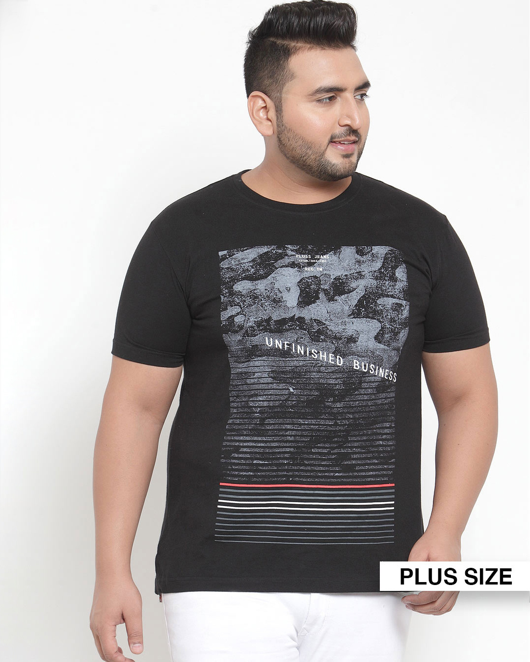 Shop PlusS Men T-Shirt Half Sleeves-Back