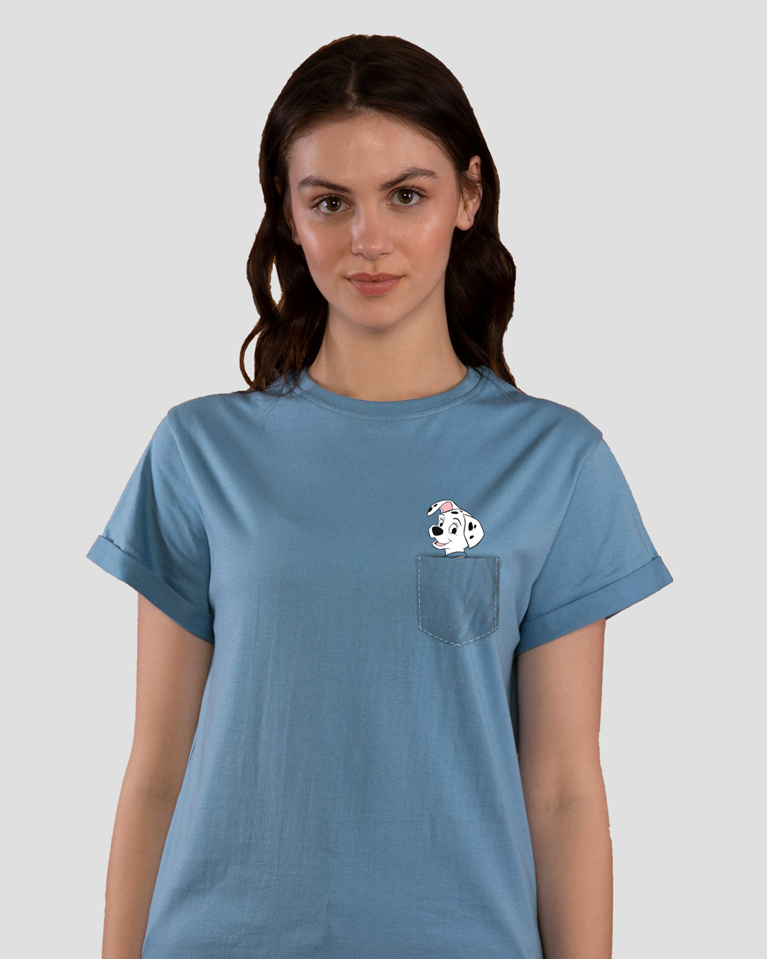 Shop Pocket Dalmatian Boyfriend T-Shirt (DL)-Back