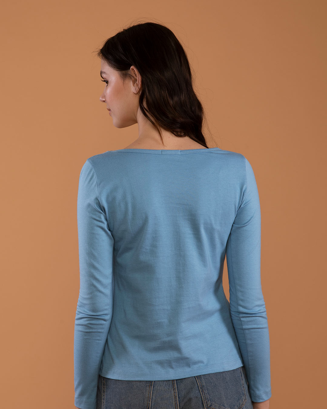 Shop Pocket Dalmatian Scoop Neck Full Sleeve T-Shirt (DL)-Back