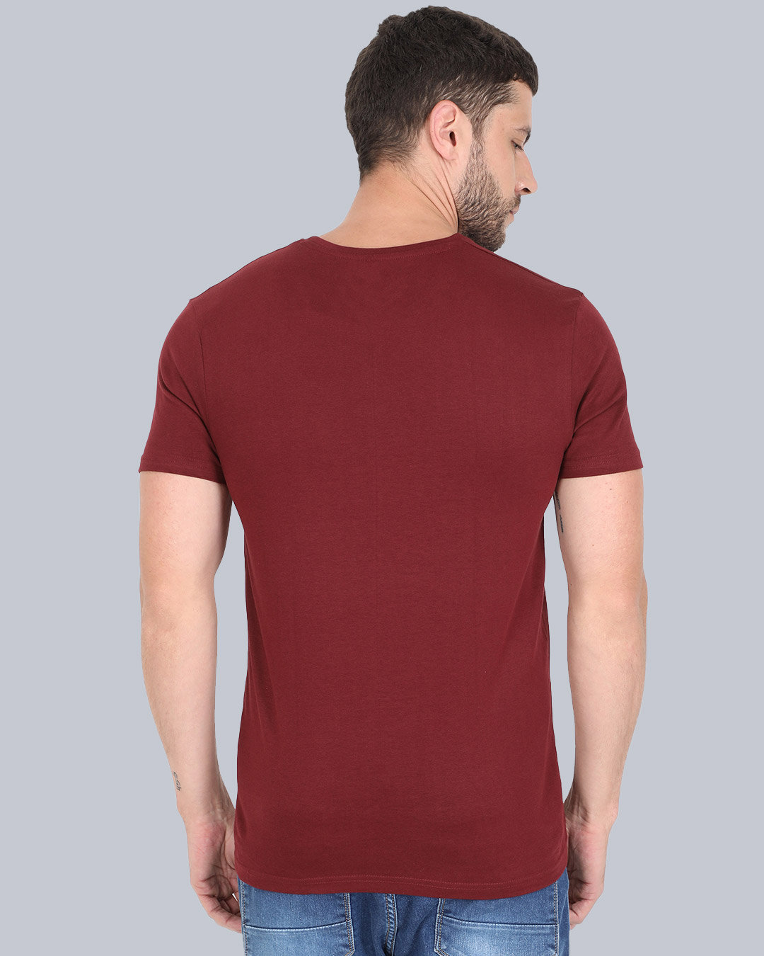 Shop Pocket Designs T-Shirt Maroon-Back