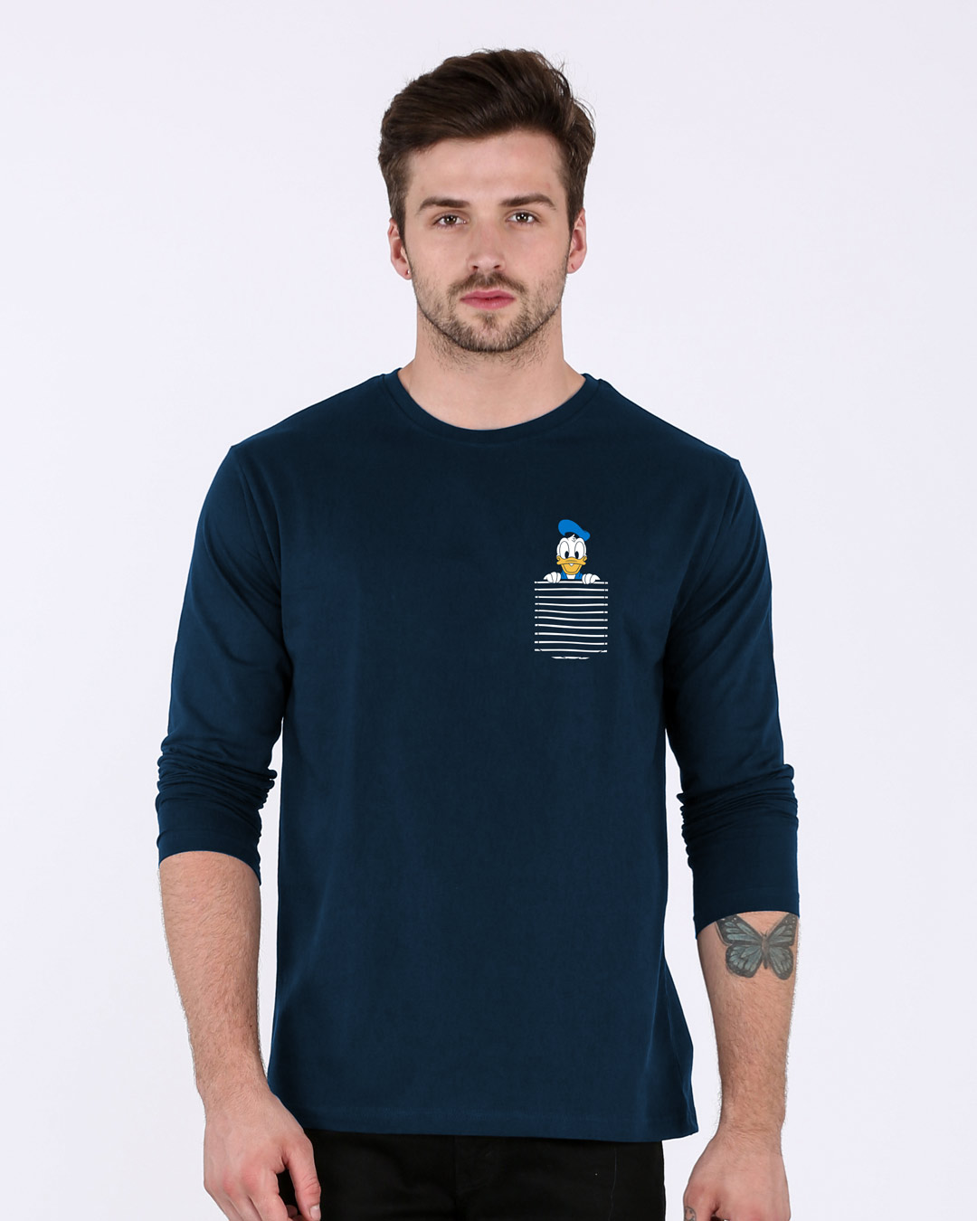 Shop Pocket Donald Full Sleeve T-Shirt-Back