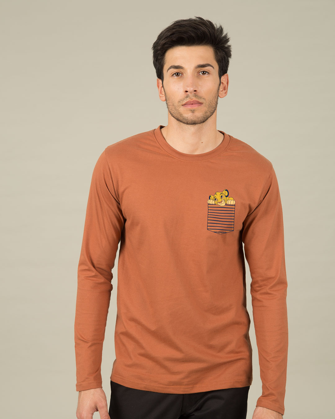 Shop Pocket Simba Full Sleeve T-Shirt (DL)-Back