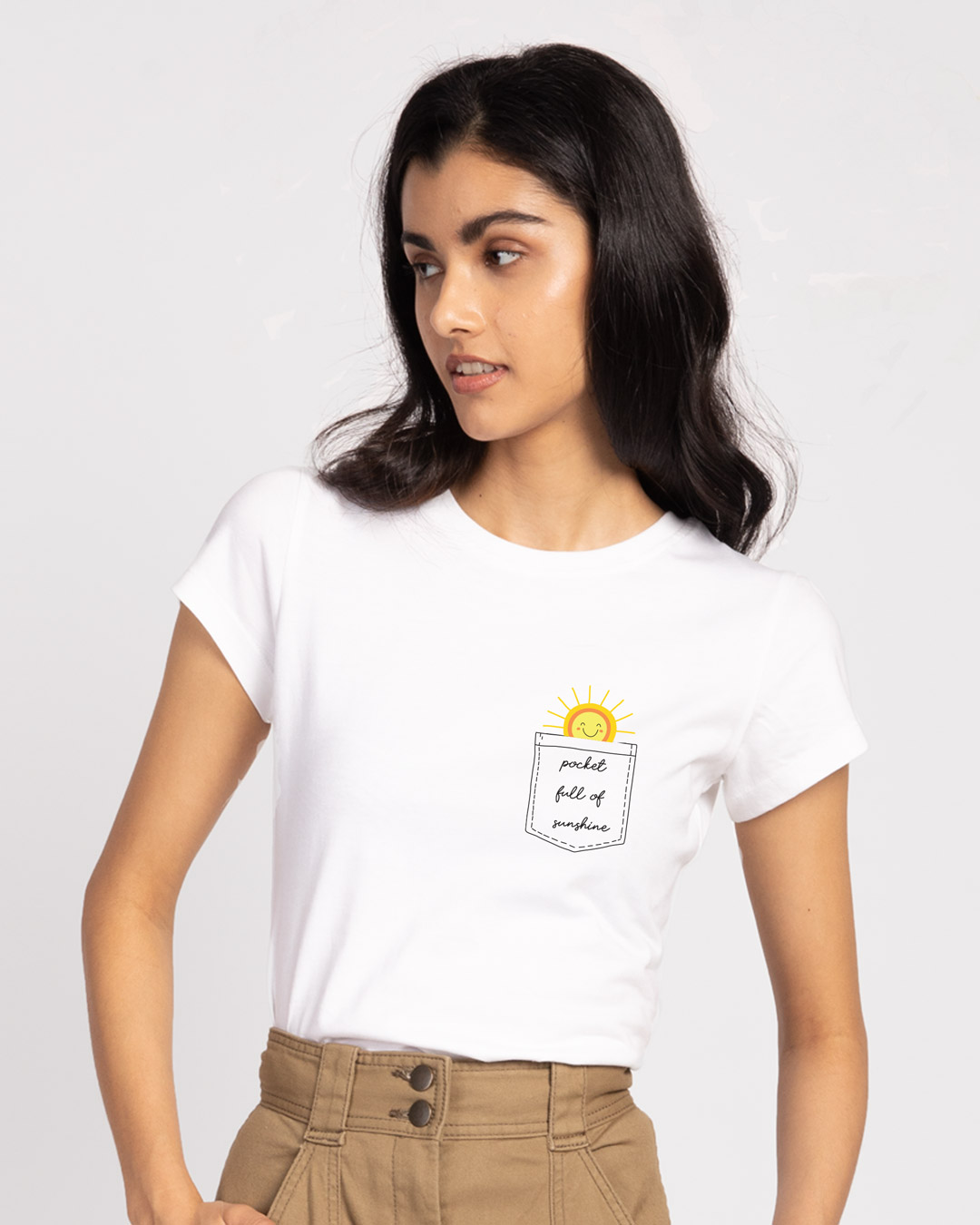 Shop Pocket Sunshine Half Sleeve T-Shirt-Back