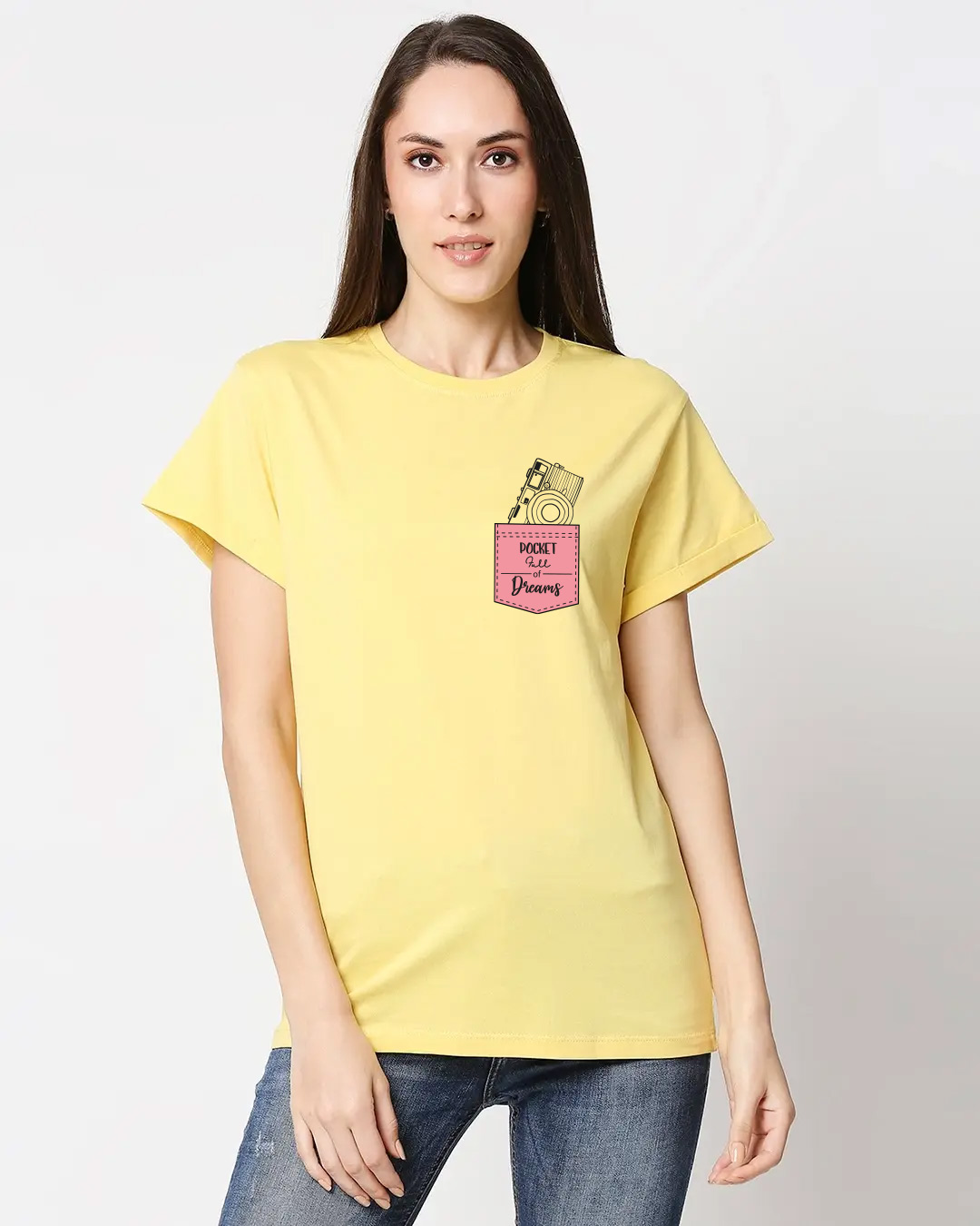 Shop Pocketful Of Dreams Boyfriend T-shirt-Back