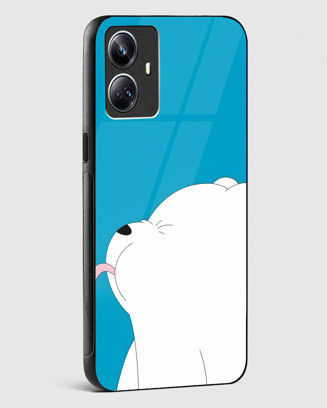 Shop Poking Panda Premium Glass Case for Realme 10 Pro Plus 5G-Back