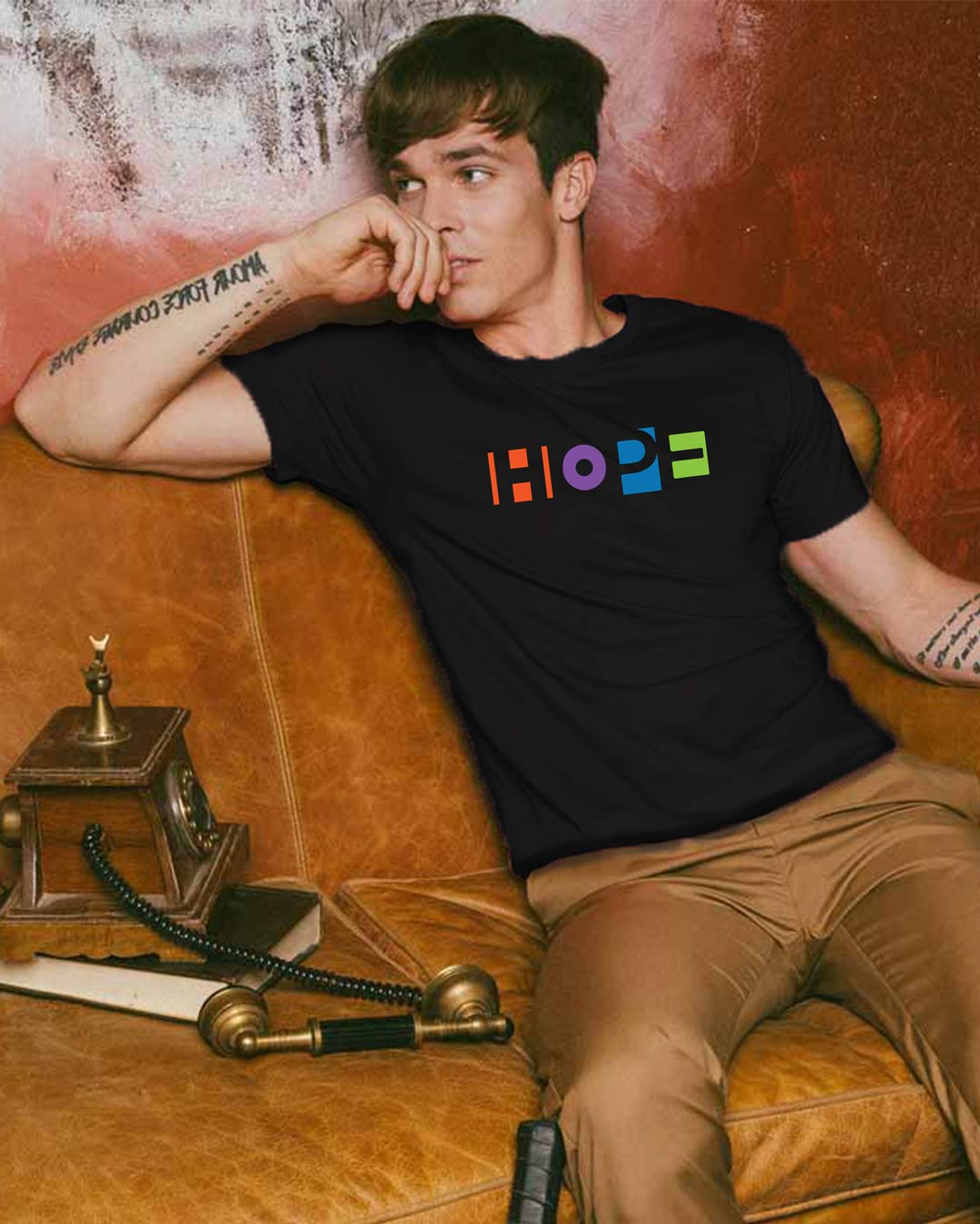 

Pop Hope Half Sleeve T-Shirt Black Men' Printed T-Shirts Bewakoof.com