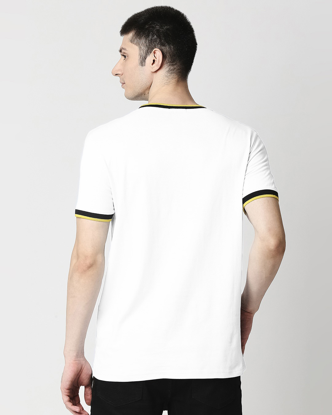 Shop Men's White Pop Hope Typography Varsity T-shirt-Back