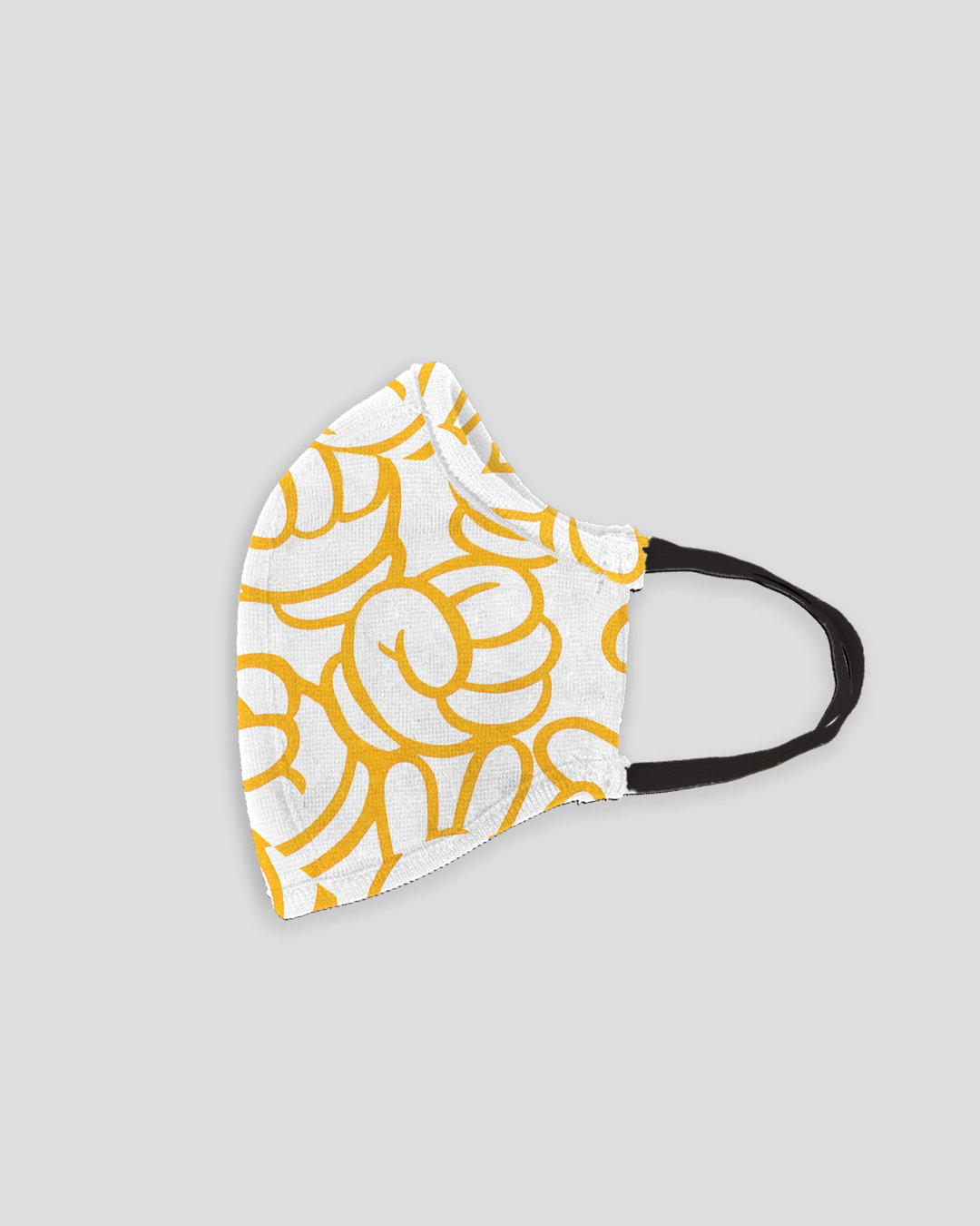 Shop Popcorn Yellow Aop Everyday Mask-Back