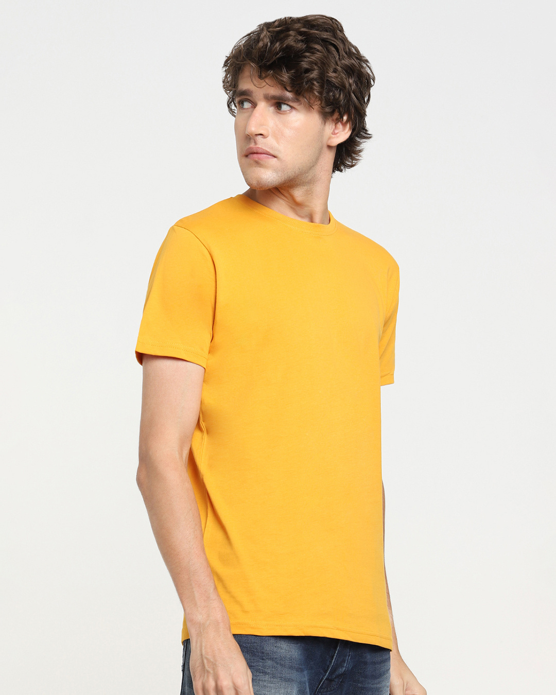 Shop Popcorn Yellow Half Sleeve T-Shirt-Back