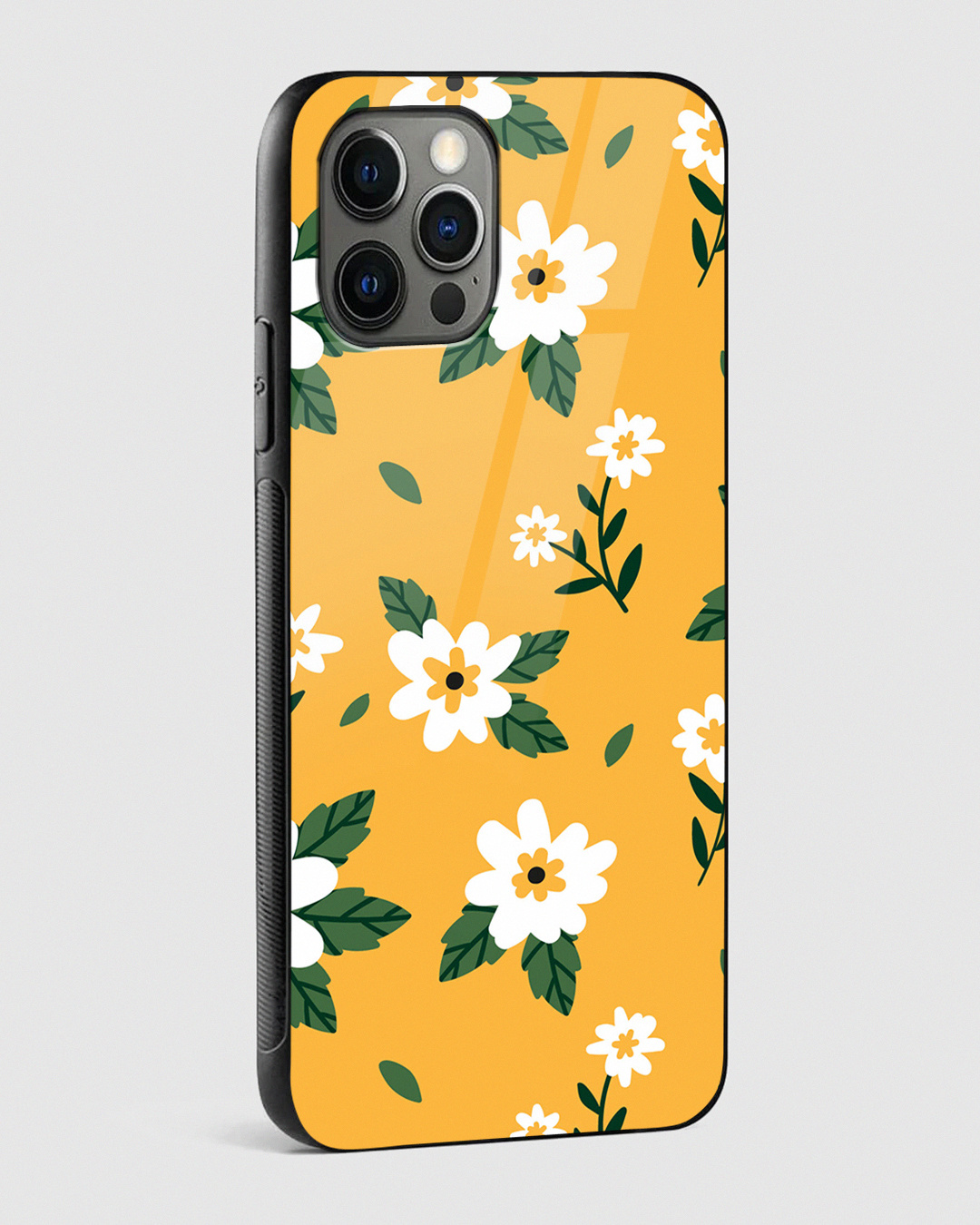 Shop Poppy Pattern Floral Premium Glass Case for Apple iPhone 15 Pro Max-Back