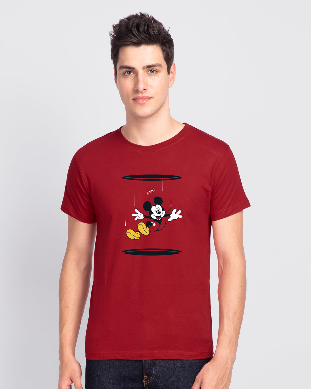 Shop Portal Mickey Half Sleeve T-Shirt (DL)-Back