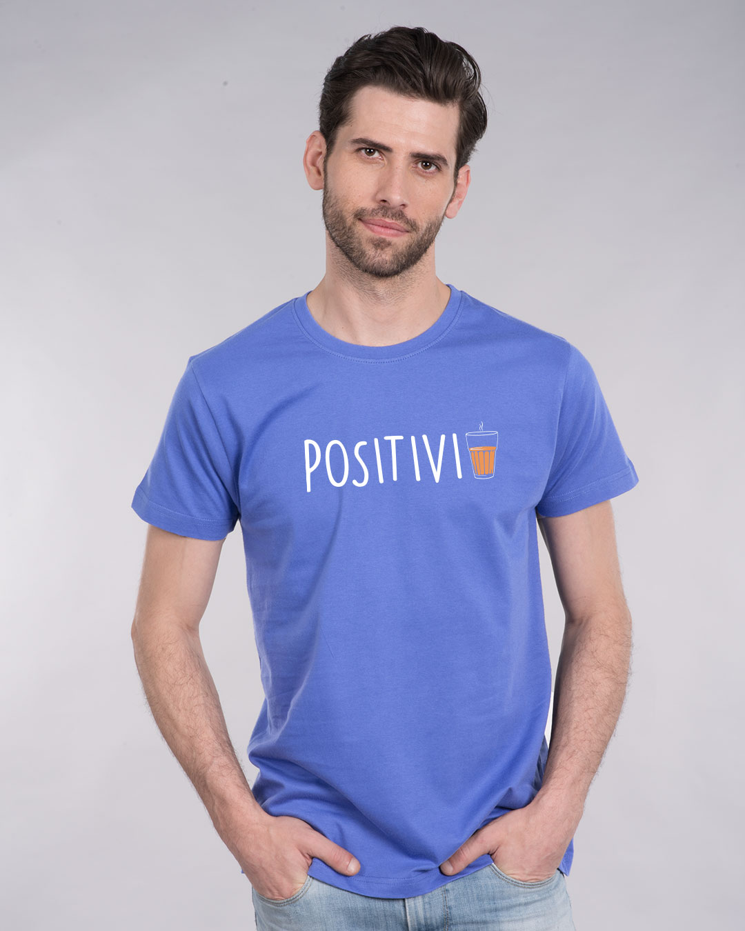 Shop Positivi-tea Half Sleeve T-Shirt-Back