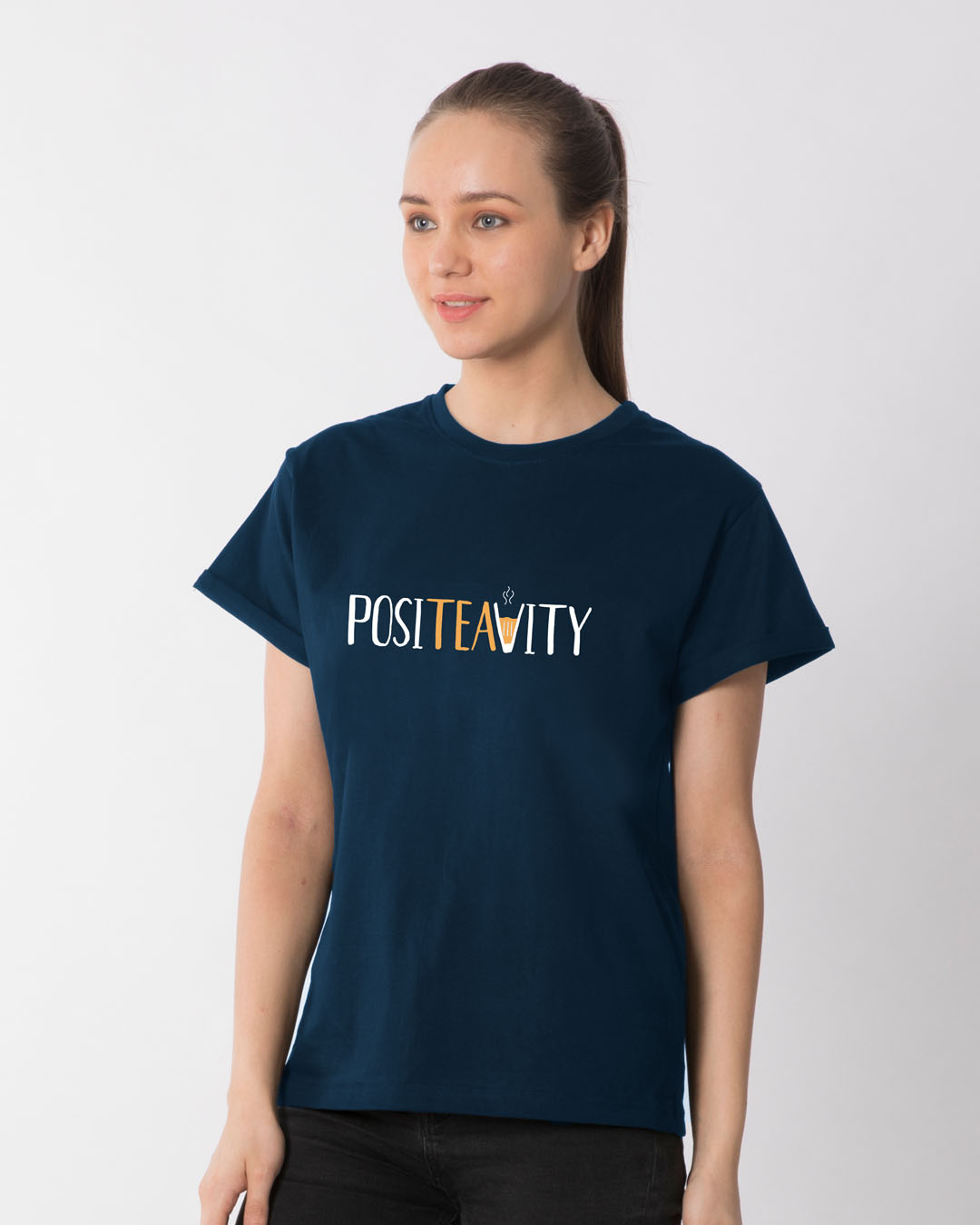 Shop Positivity Boyfriend T-Shirt-Back