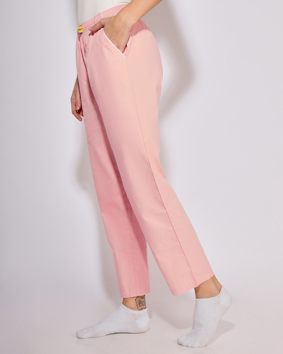 Shop Women's Powder Pink Pyjamas-Back