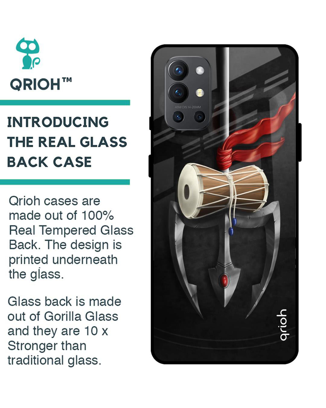 Shop Power of Lord Printed Premium Glass Cover for OnePlus 9R (Shock Proof, Lightweight)-Back