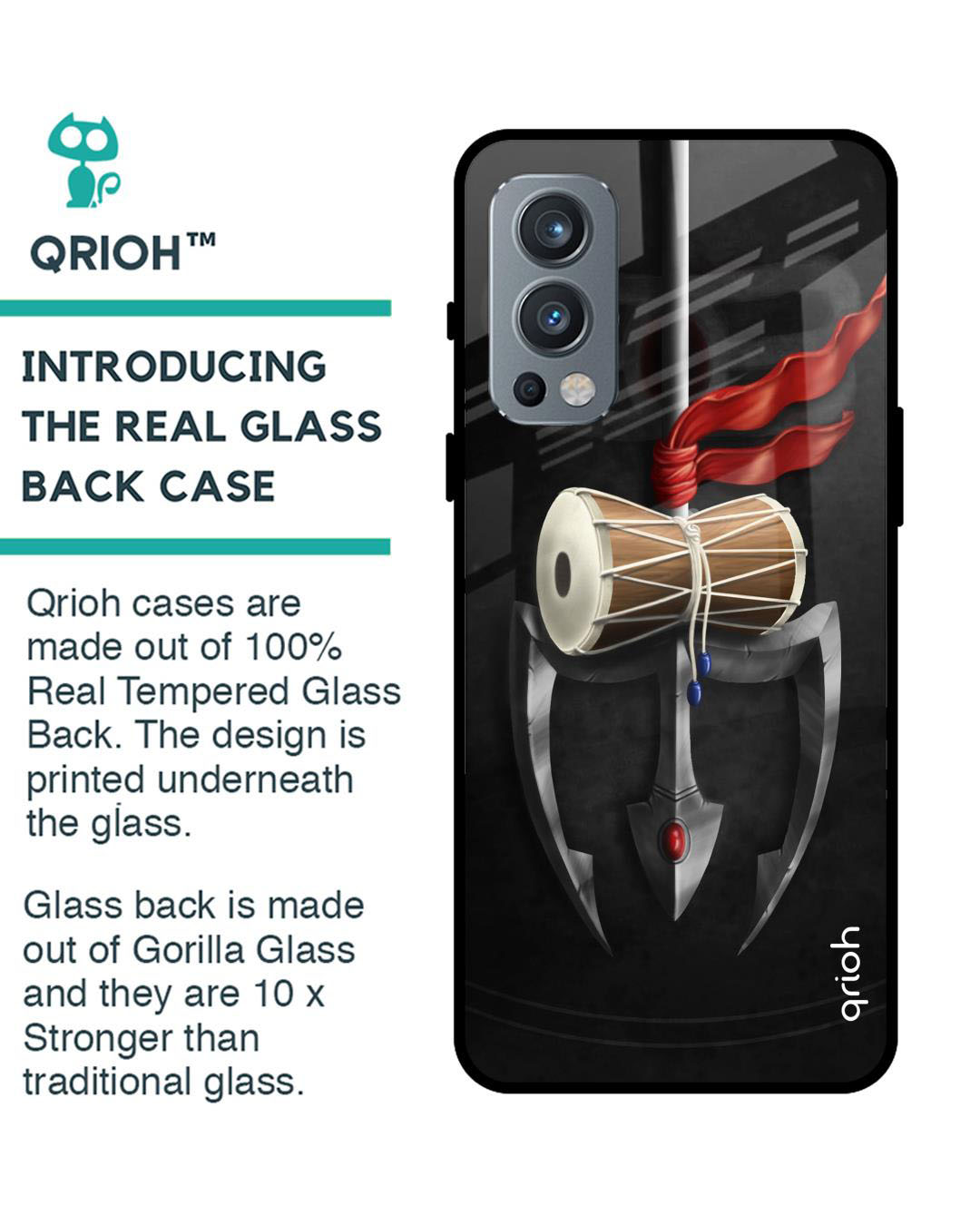 Shop Power of Lord Printed Premium Glass Cover for OnePlus Nord 2 (Shock Proof, Lightweight)-Back