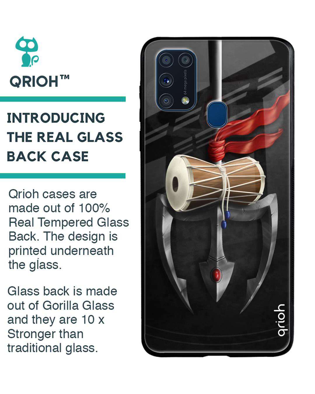 Shop Power of Lord Printed Premium Glass Cover for Samsung Galaxy M31 (Shock Proof, Lightweight)-Back