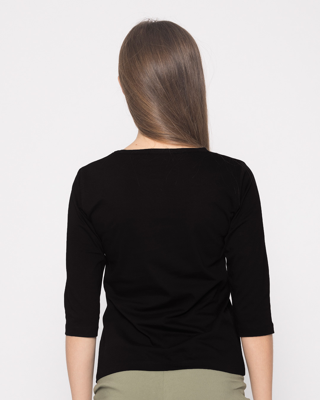 Shop Powered By Chai Round Neck 3/4th Sleeve T-Shirt-Back