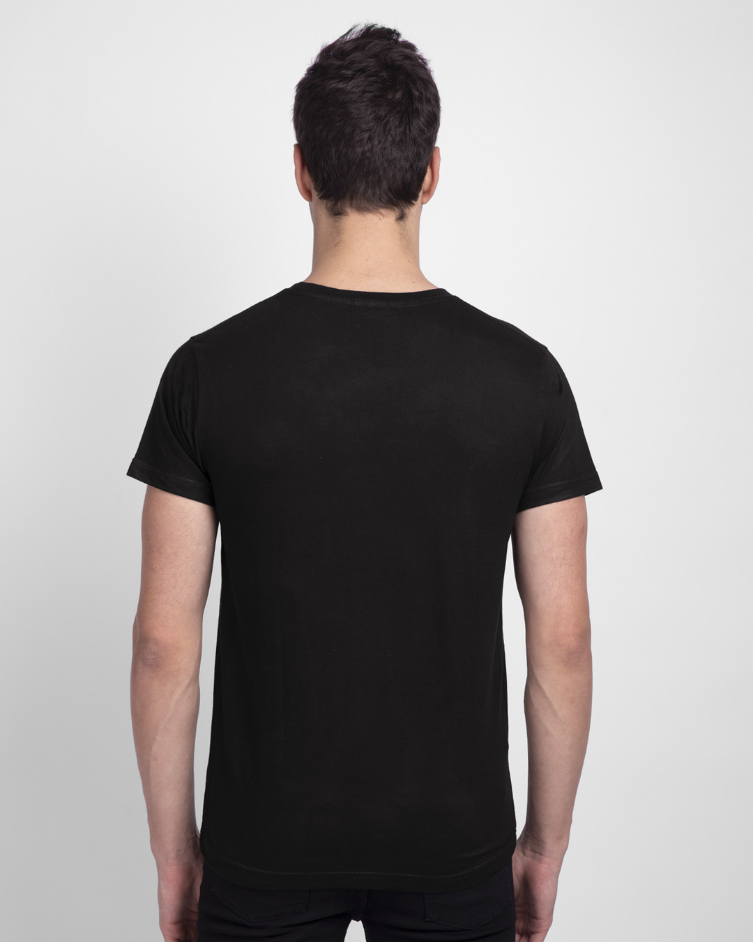 Shop Powerful People 2.0 Half Sleeve T-Shirt Black-Back