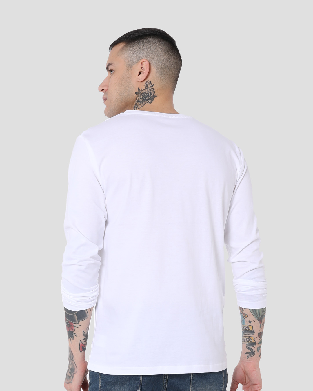 Shop Pran Aur Exams Full Sleeve T-Shirt White-Back