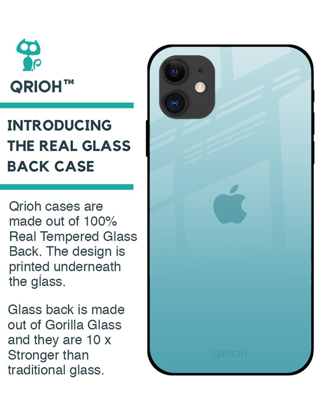 Shop Premium Glass Cover for iPhone 12 (Shock Proof, Lightweight)-Back