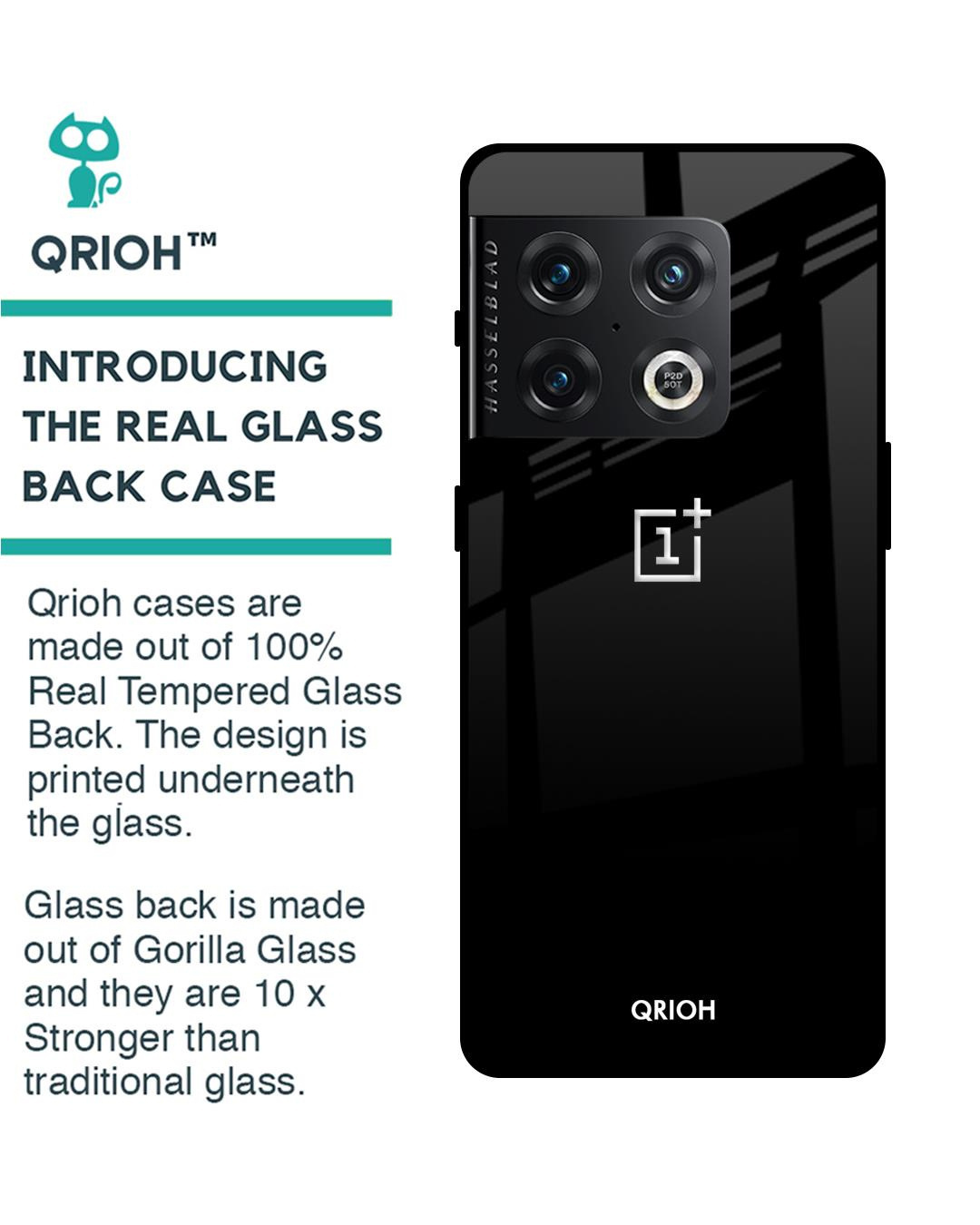 Shop Premium Glass Cover for OnePlus 10 Pro (Shock Proof, Lightweight)-Back