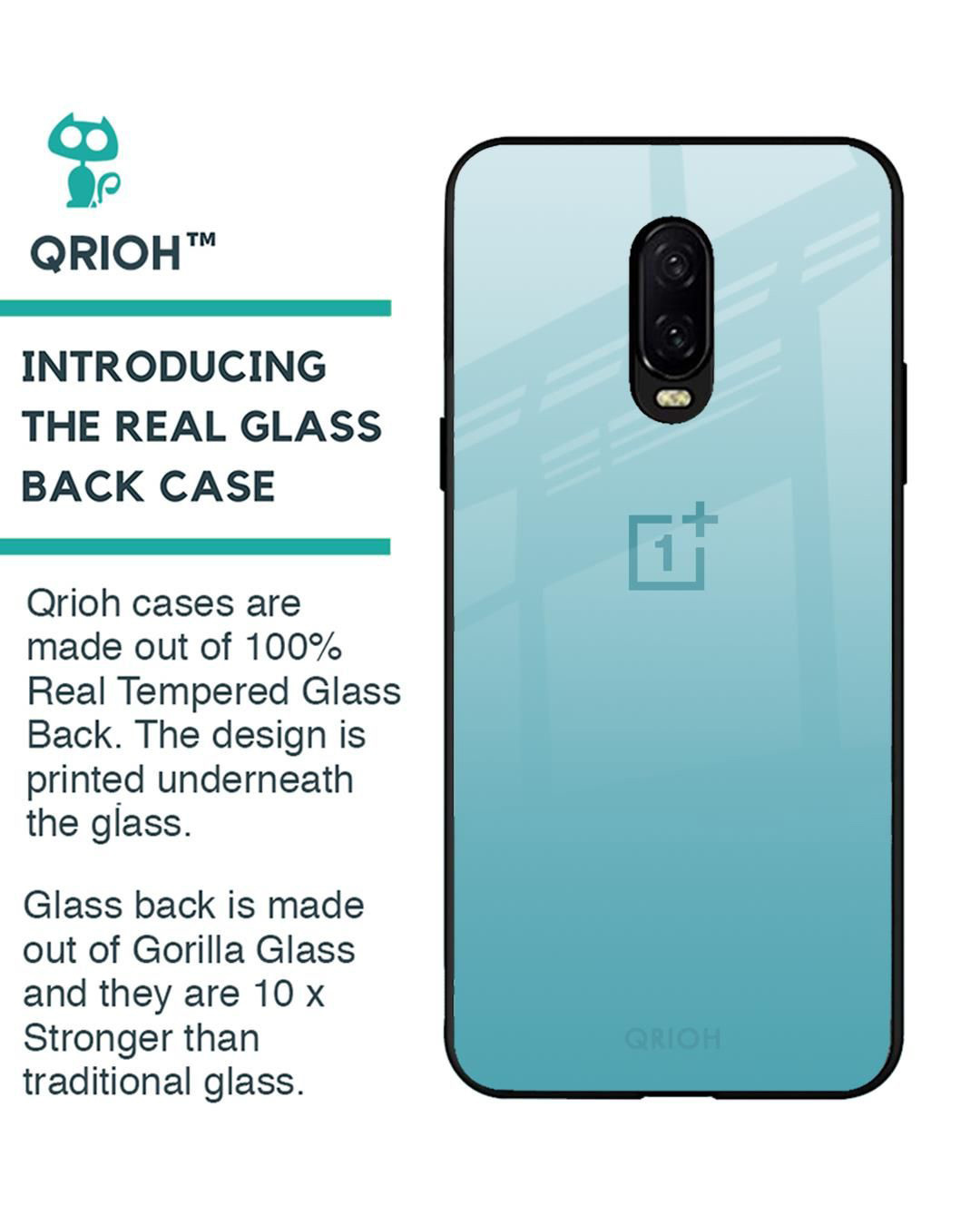 Shop Premium Glass Cover for OnePlus 6T (Shock Proof, Lightweight)-Back