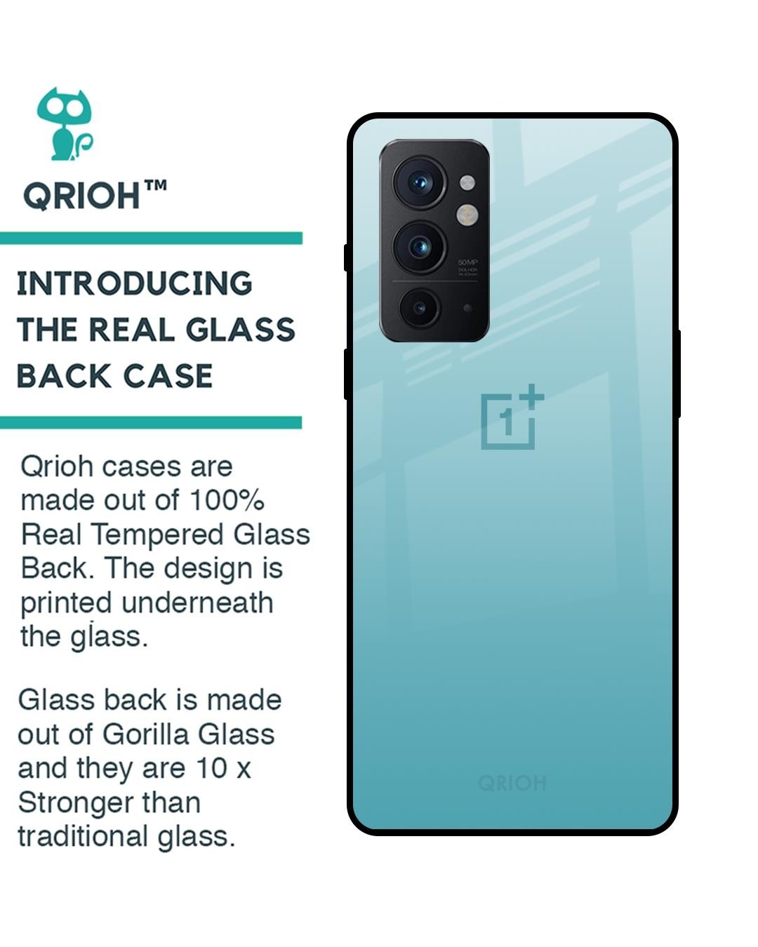 Shop Premium Glass Cover For OnePlus 9RT (Shock Proof, Impact Resistant)-Back