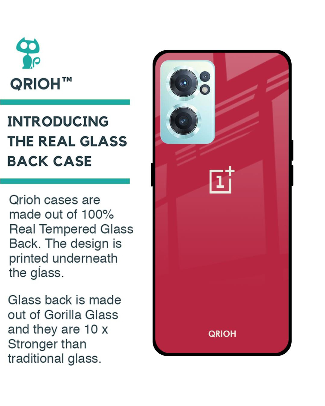 Shop Premium Glass Cover for OnePlus Nord CE 2 5G (Shock Proof, Lightweight)-Back