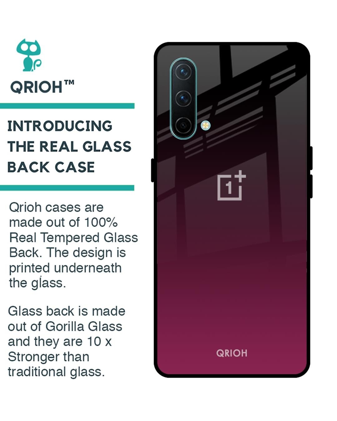 Shop Abstract Printed Premium Glass Cover For OnePlus Nord CE (Shock Proof, Impact Resistant)-Back
