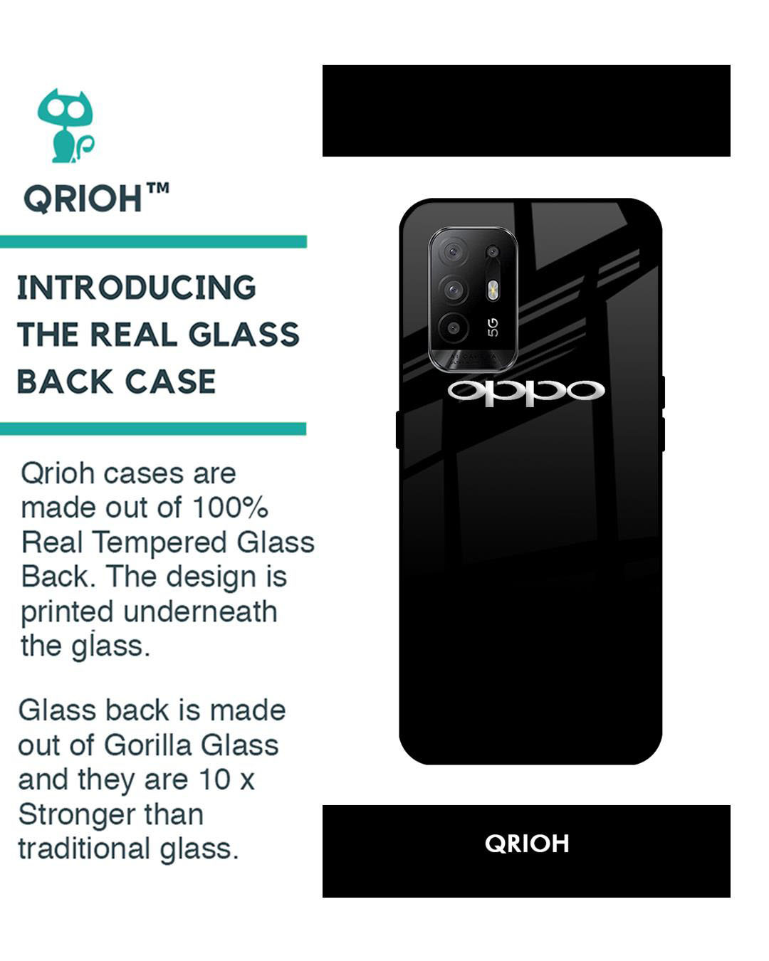 Shop Premium Glass Cover for Oppo F19 Pro Plus (Shock Proof, Lightweight)-Back