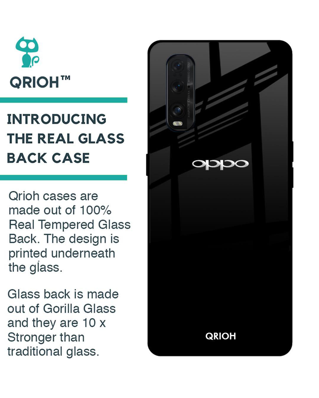 Shop Premium Glass Cover for Oppo Find X2 (Shock Proof, Lightweight)-Back