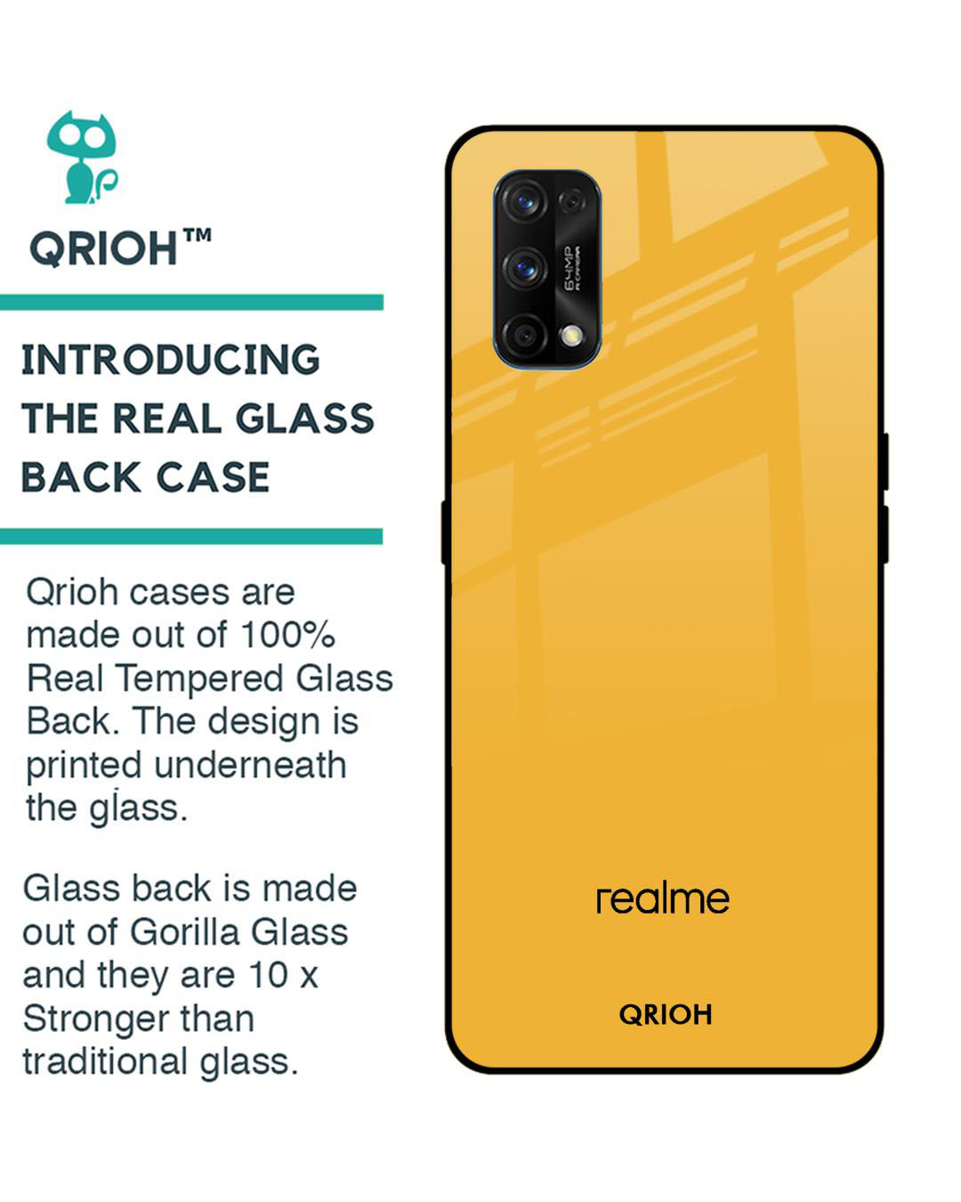 Shop Premium Glass Cover for Realme 7 Pro (Shock Proof, Lightweight)-Back