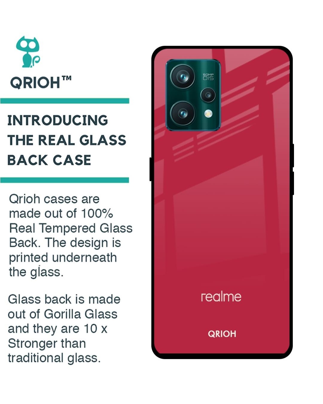 Shop Premium Glass Cover For Realme 9 Pro 5G (Shockproof, Light Weight)-Back