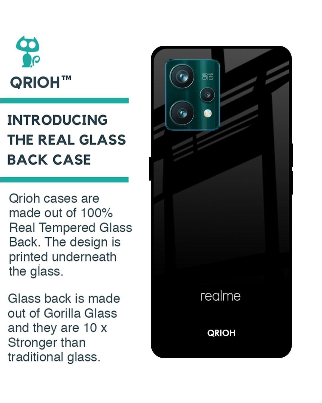 Shop Premium Glass Cover For Realme 9 Pro 5G (Shockproof, Light Weight)-Back
