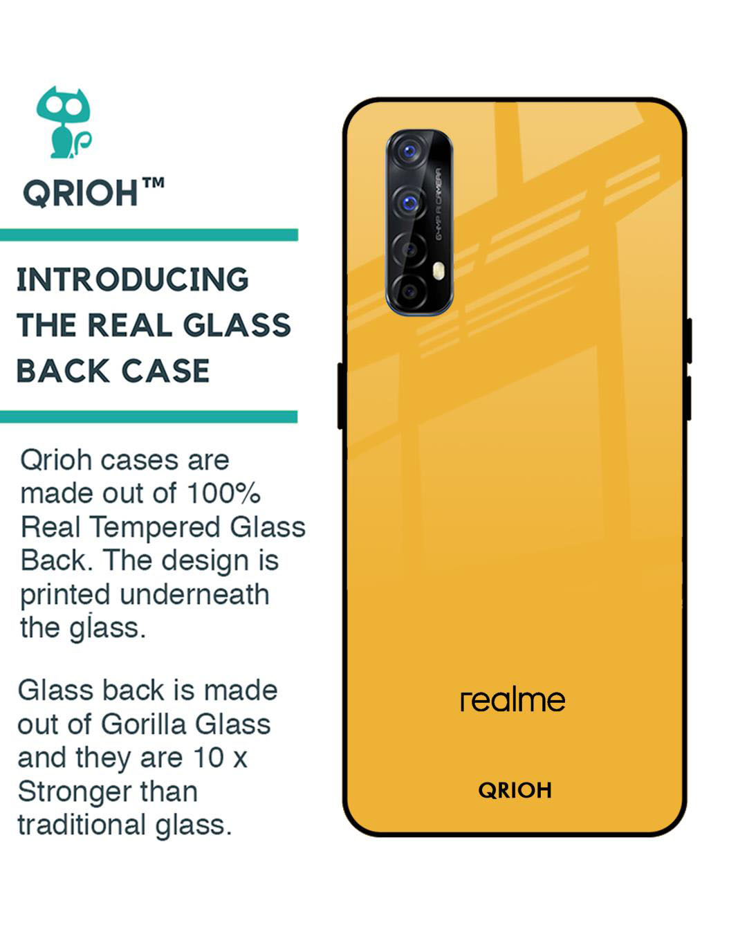 Shop Premium Glass Cover for Realme Narzo 20 Pro (Shock Proof, Lightweight)-Back