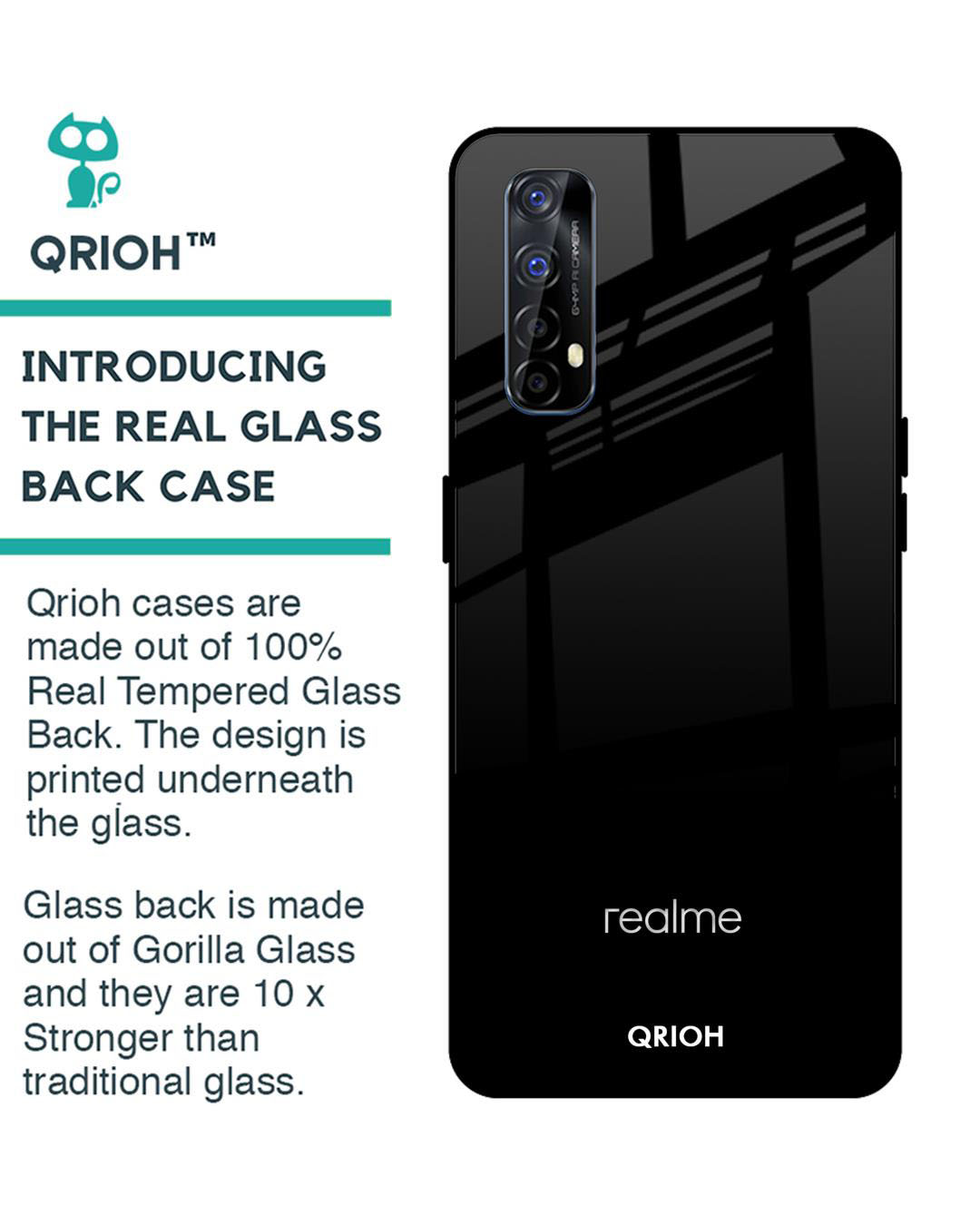Shop Premium Glass Cover for Realme Narzo 20 Pro (Shock Proof, Lightweight)-Back