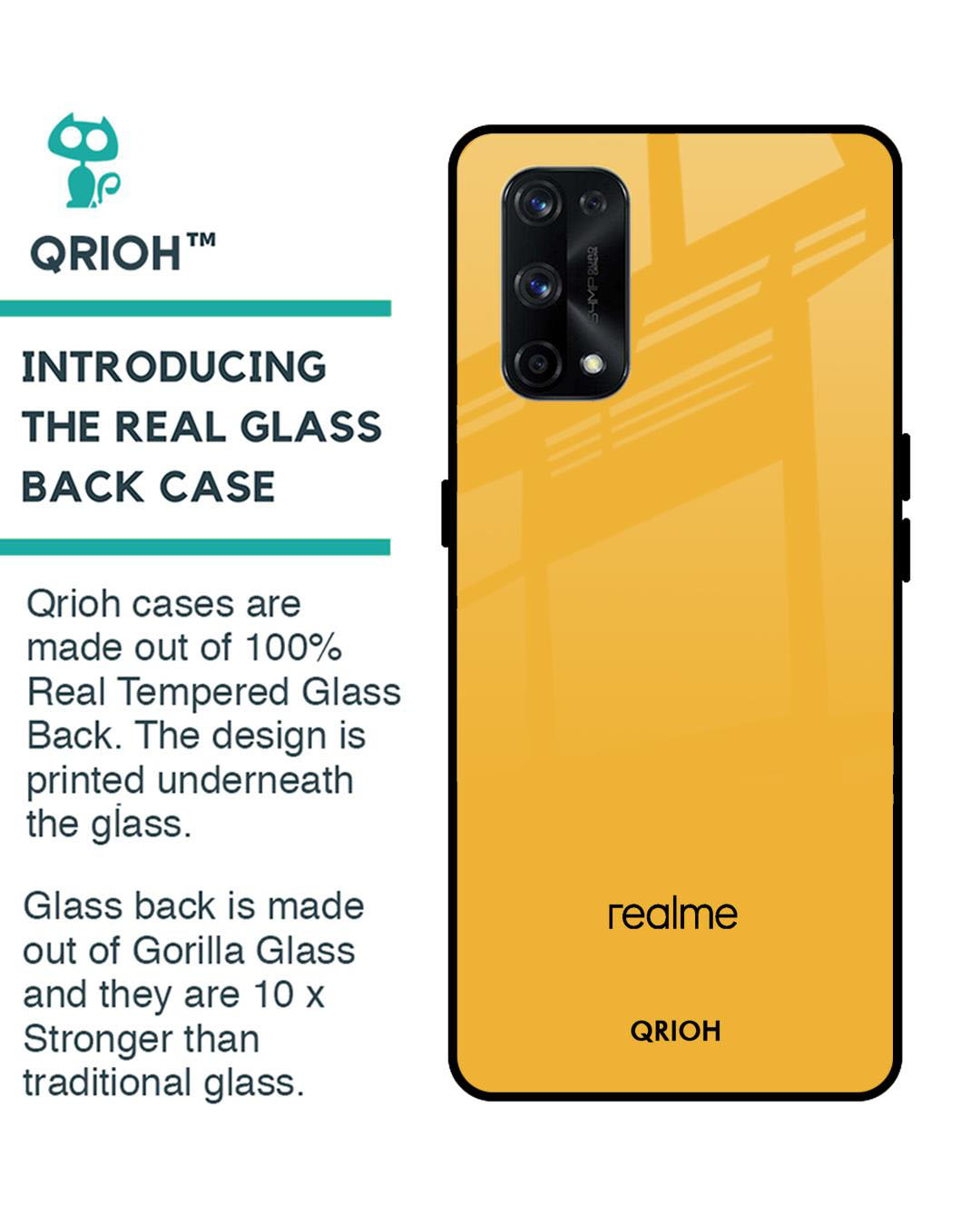 Shop Premium Glass Cover for Realme X7 Pro (Shock Proof, Lightweight)-Back