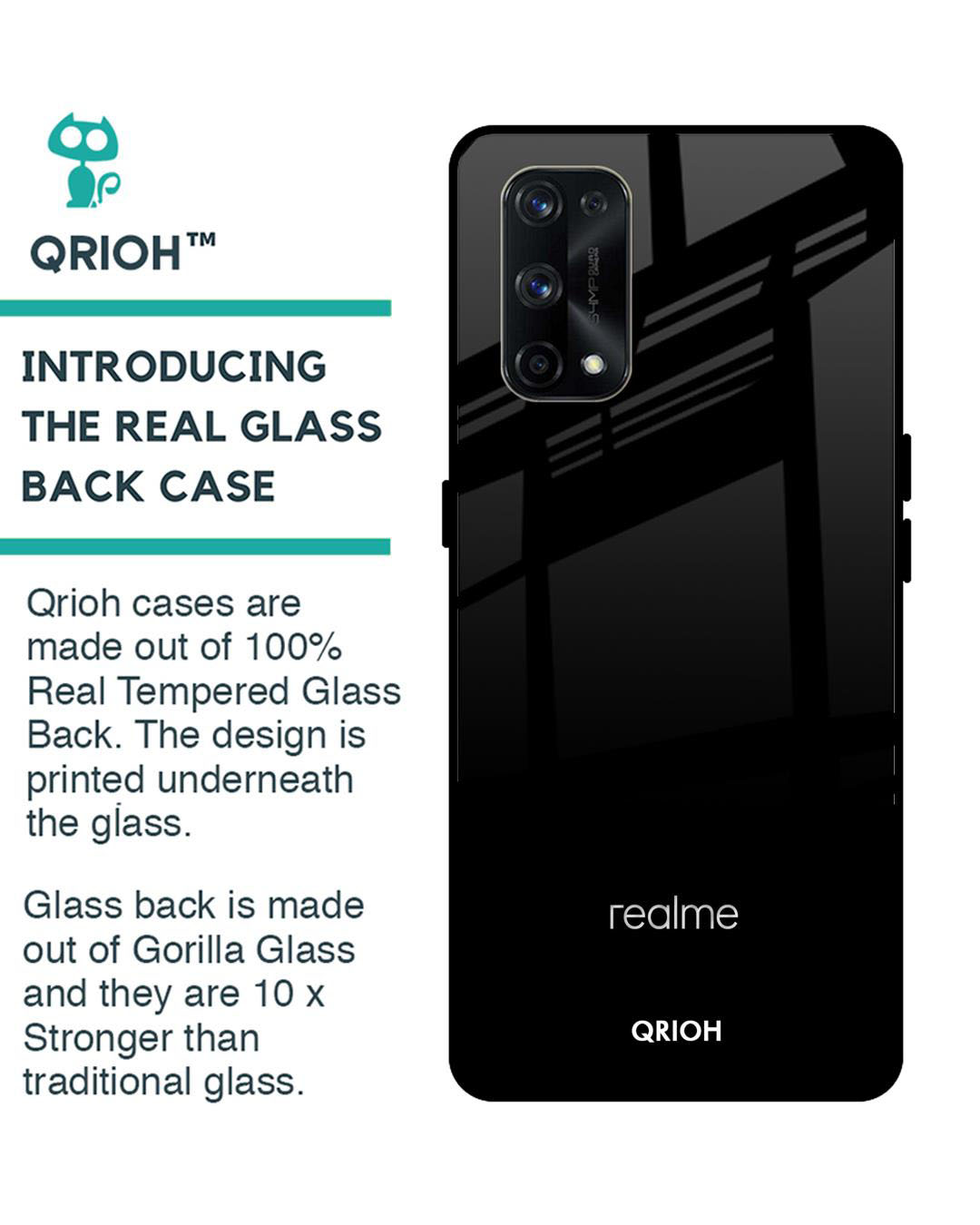 Shop Premium Glass Cover for Realme X7 (Shock Proof, Lightweight)-Back