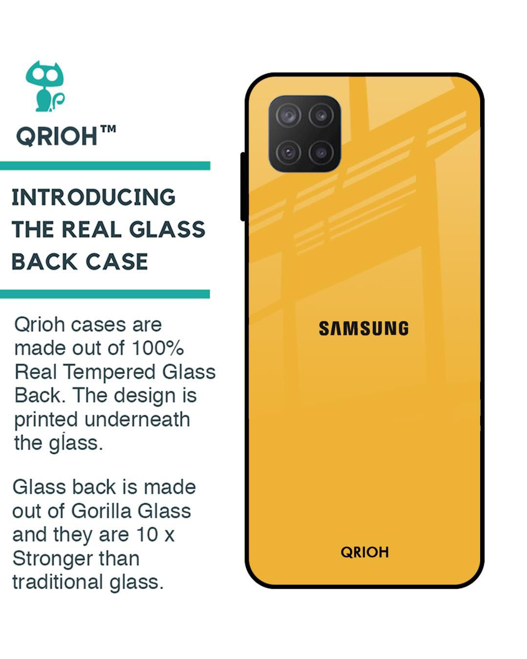 Shop Premium Glass Cover for Samsung Galaxy M12 (Shock Proof, Light Weight)-Back