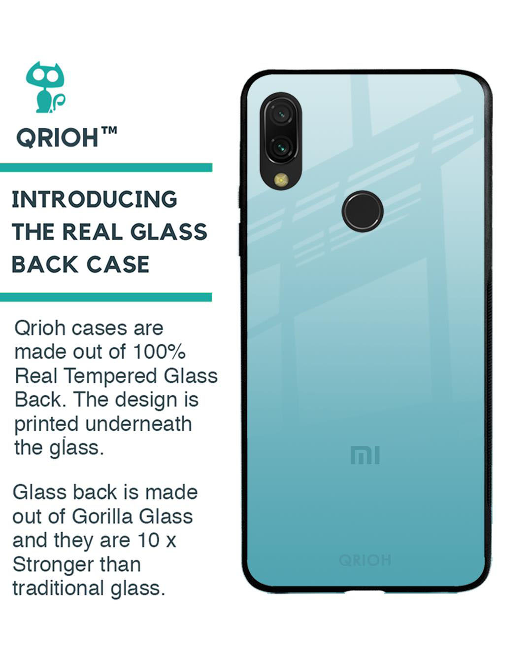 Shop Premium Glass Cover for Xiaomi Redmi Note 7 Pro (Shock Proof, Lightweight)-Back