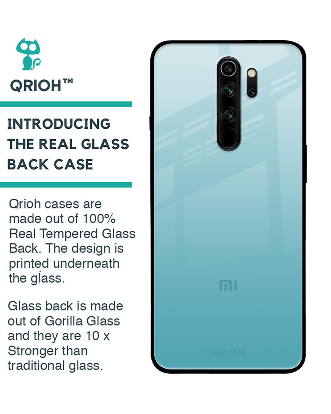 Shop Premium Glass Cover for Xiaomi Redmi Note 8 Pro (Shock Proof, Lightweight)-Back