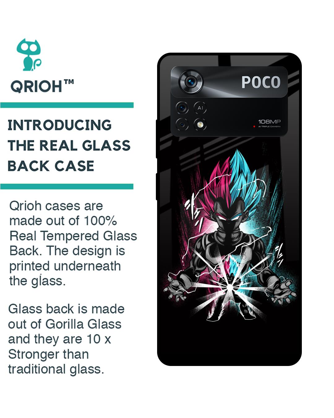 Shop Prince Attack Premium Glass Case for Poco X4 Pro 5G(Shock Proof, Scratch Resistant)-Back