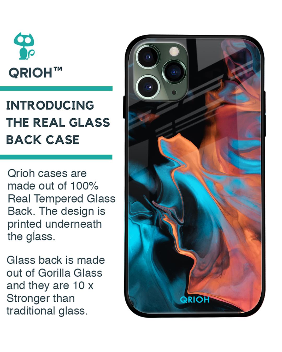 Shop Printed Premium Glass Cover For iPhone 11 Pro Max (Impact Resistant, Matte Finish)-Back