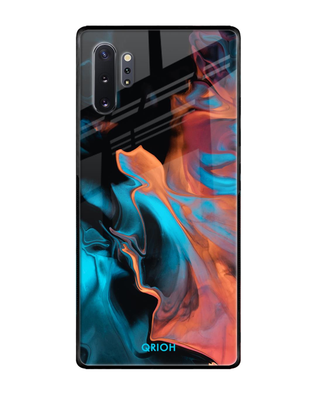 Shop Printed Premium Glass Cover For Samsung Galaxy Note 10 Plus (Impact Resistant)-Back