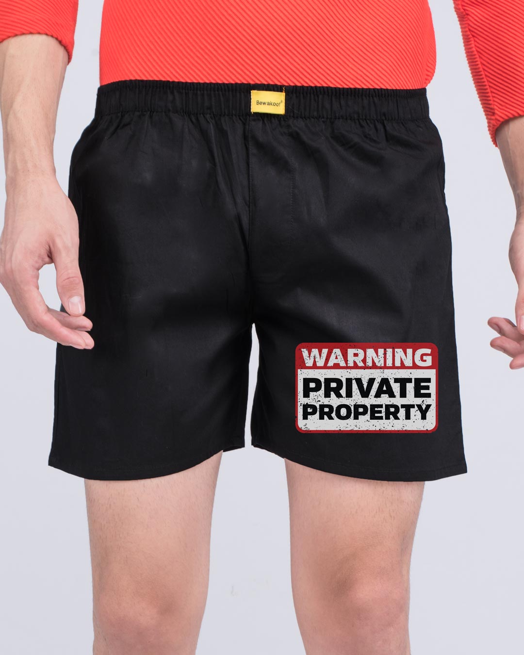 Shop Private Property Side Printed Boxer-Back