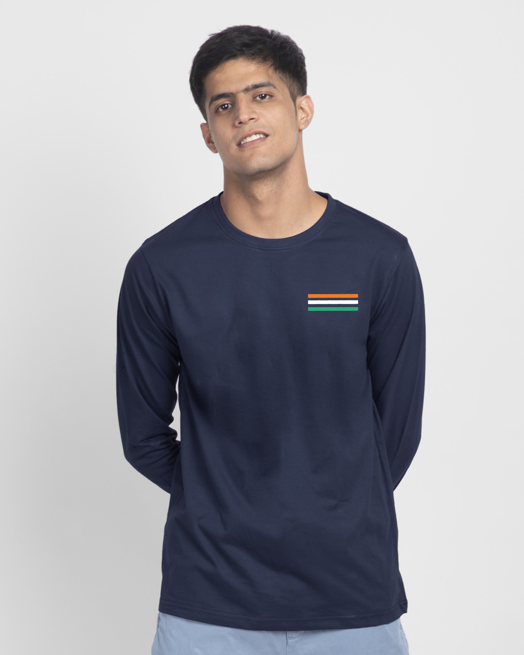 Shop Proud Indian 47 Full Sleeve T-Shirt - Galaxy Blue-Back