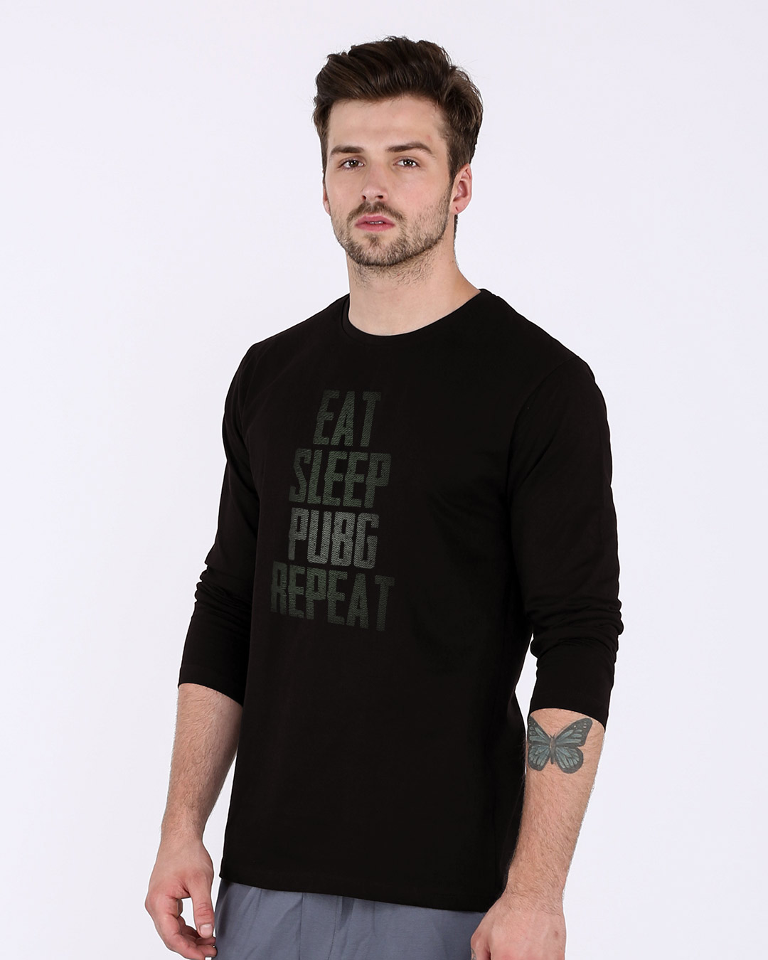 Shop Pubg Repeat Full Sleeve T-Shirt-Back